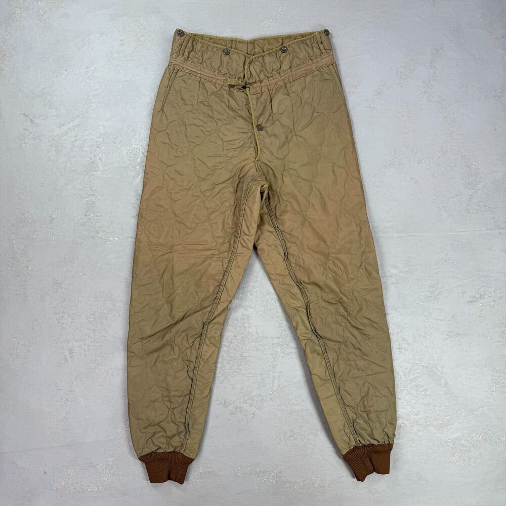 Vintage 1989 Czech Military Quilted Liner Pants Fit 35 x 32